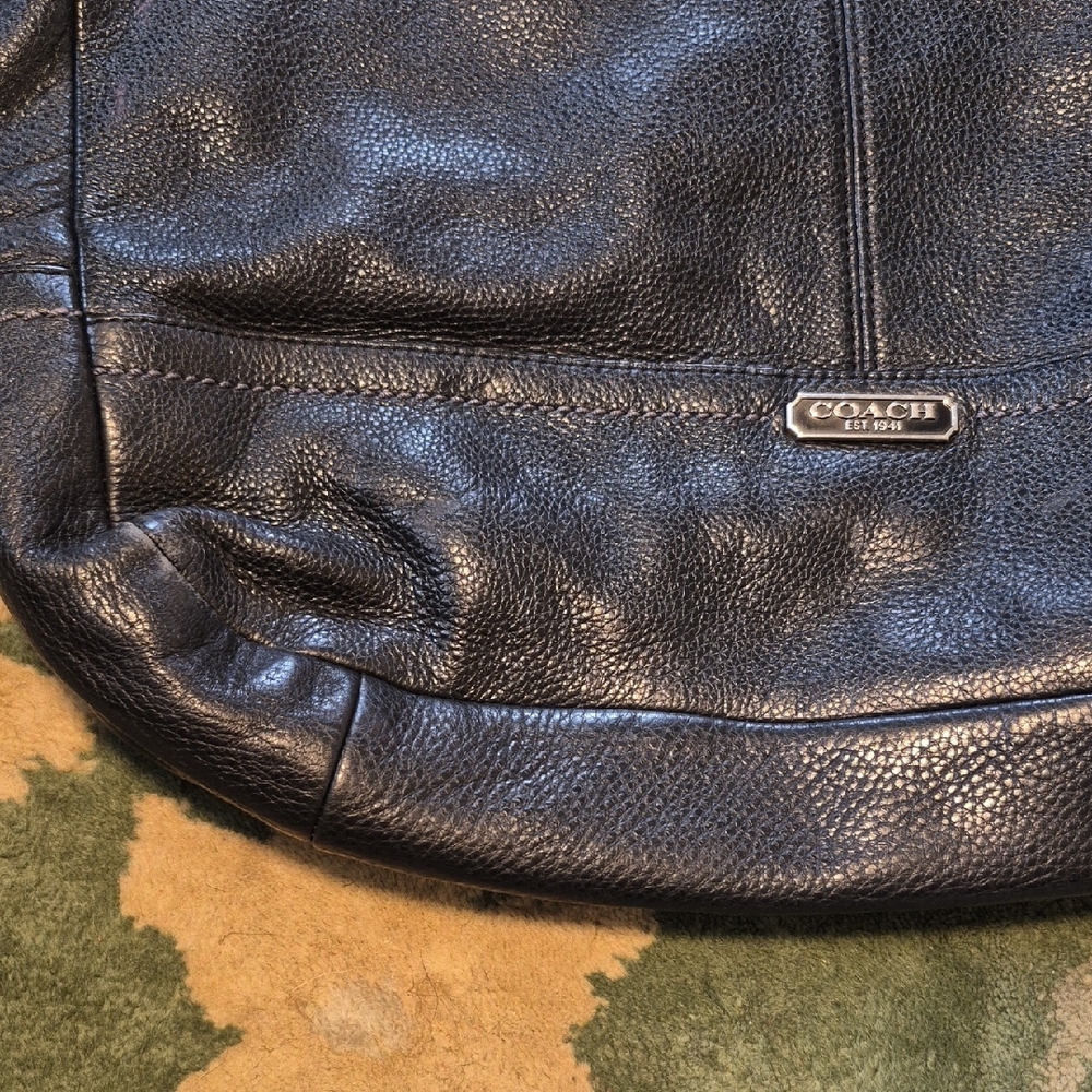 Coach Black Pebbled Leather Crossbody Bag - Picture 11 of 14